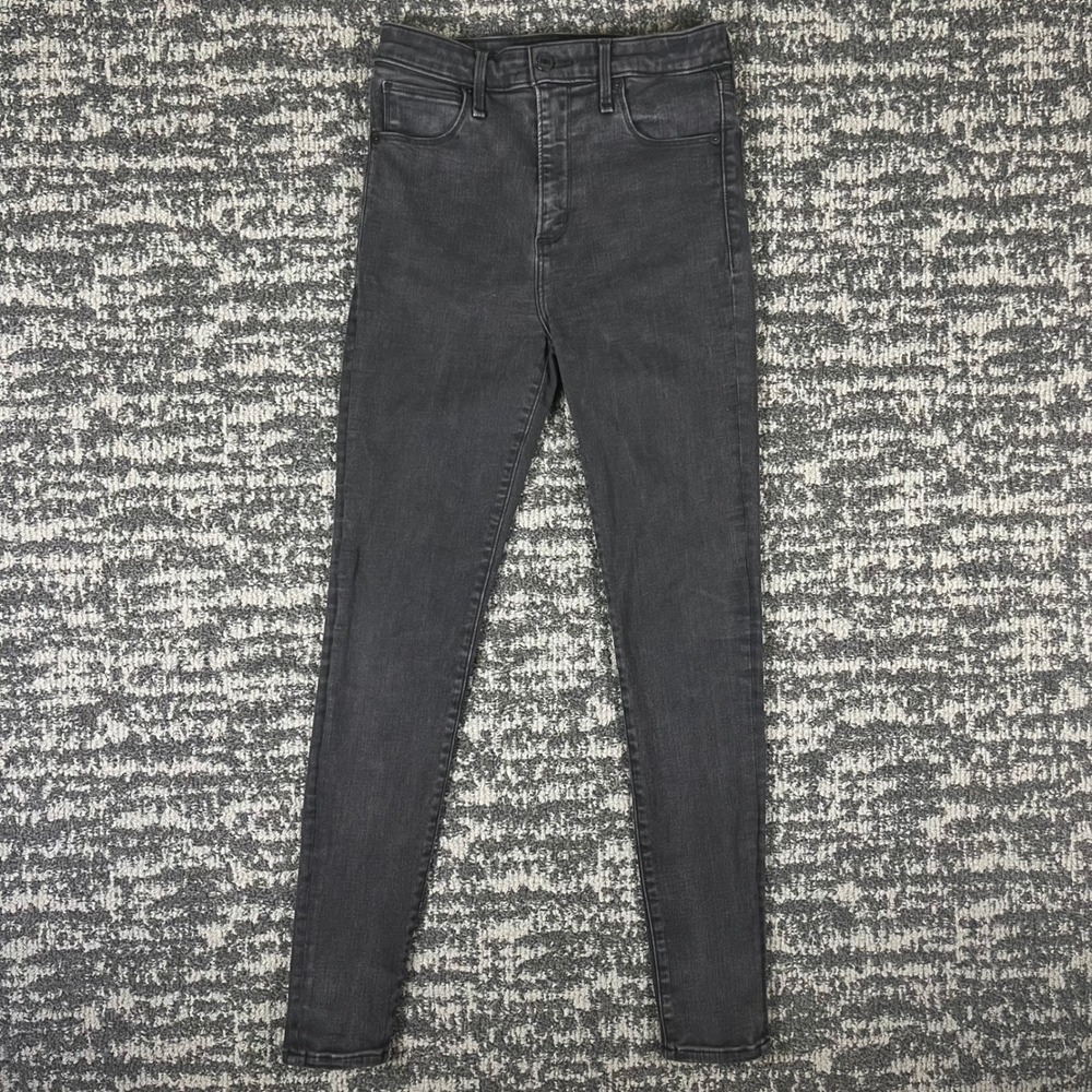 Abercrombie & Fitch Simone Super Skinny Jeans Womens 26/2S Black High Rise Faded